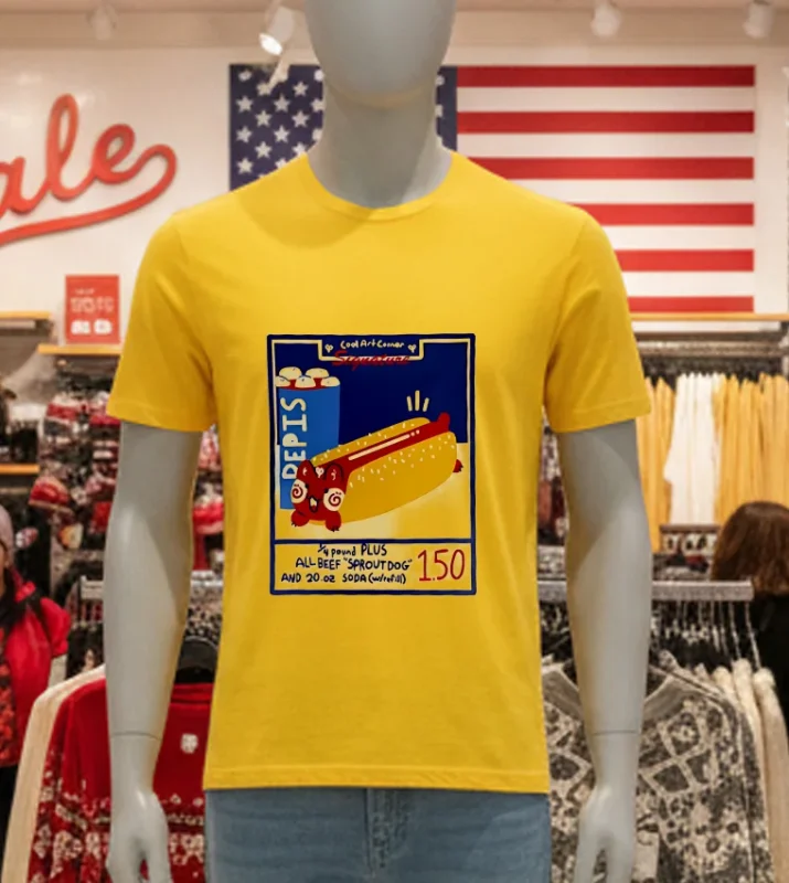 Cool Art Corner Sproutco Sproutdog Costco   Yellow T Shirt