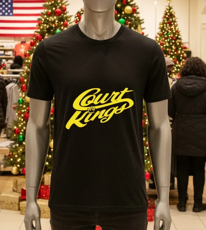 Court Kings Design   Black T Shirt