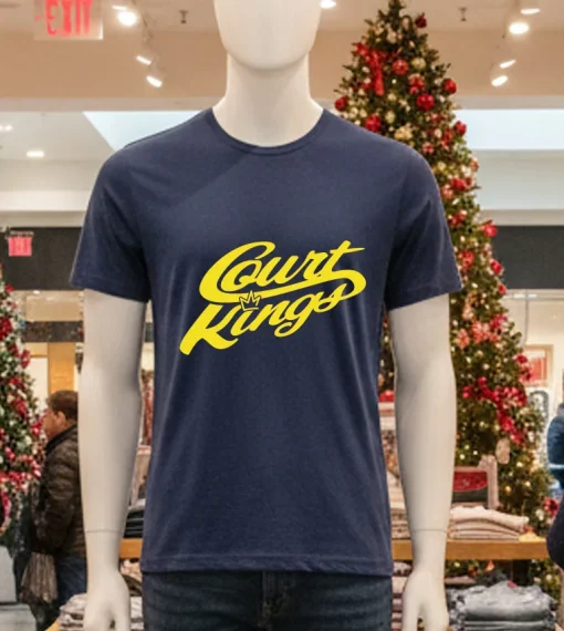 Court Kings Design   Navy T Shirt