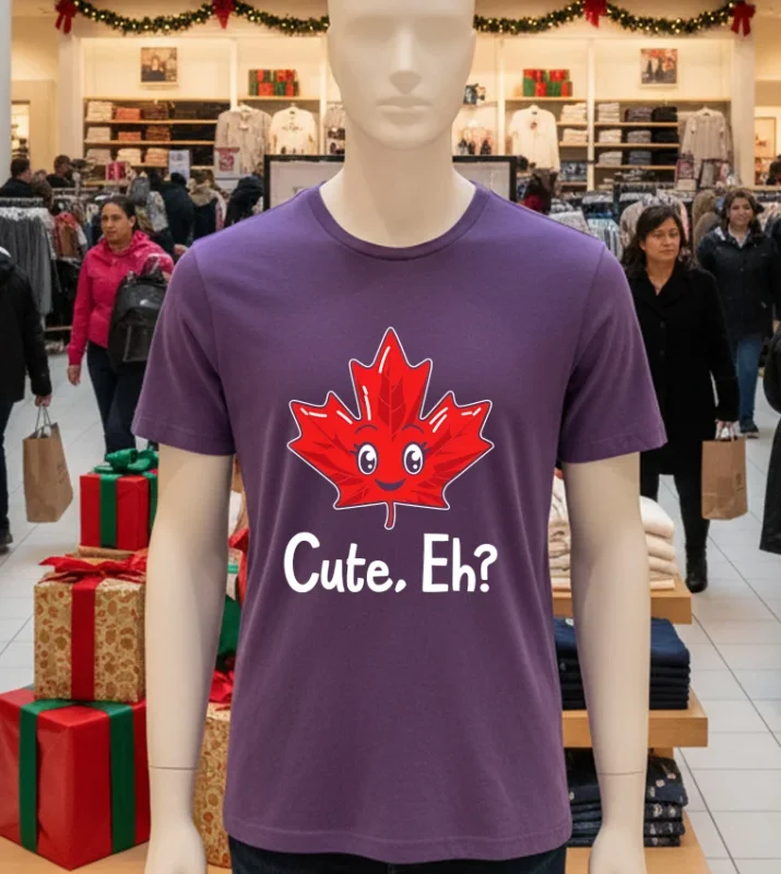 Cute Eh Maple Leaf Canada Purple T Shirt