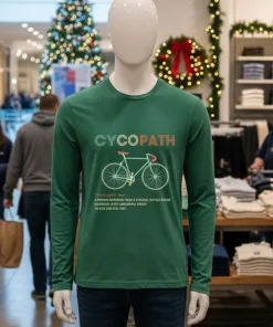 Cycopath Funny Cycling For Cyclists And Bikers   Green T Shirt