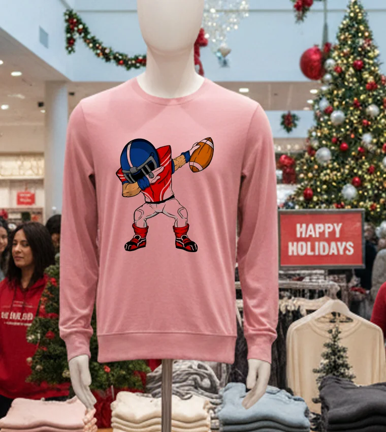 Dabbing Football Player - pink-t-shirt Dabbing Football Player Pink T Shirt