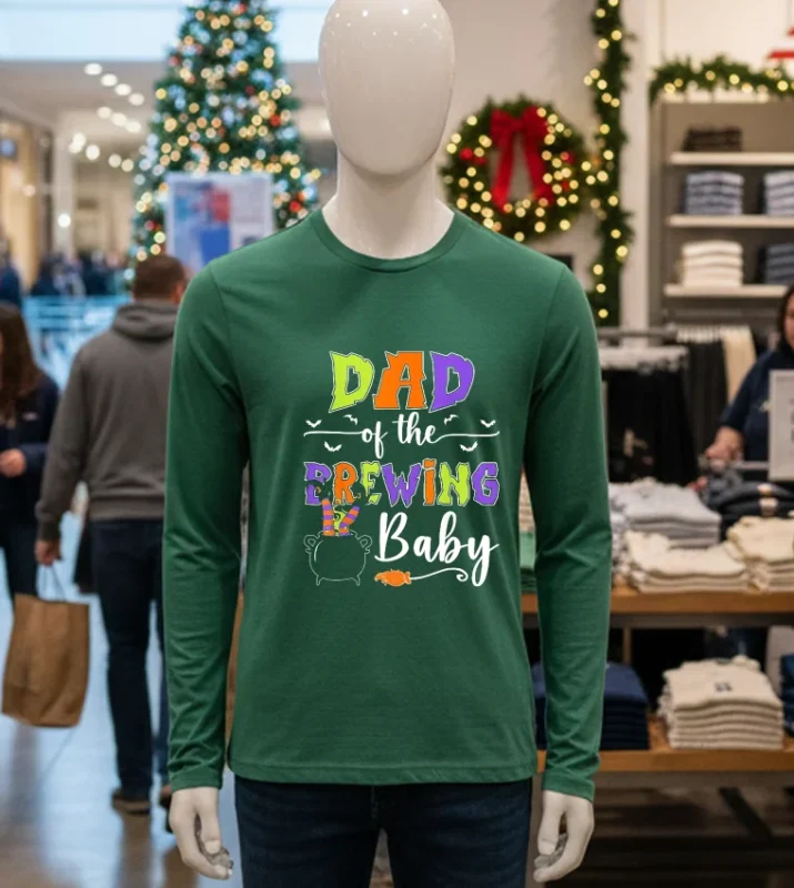 Dad Of The Brewing Baby Halloween Witch   Green T Shirt