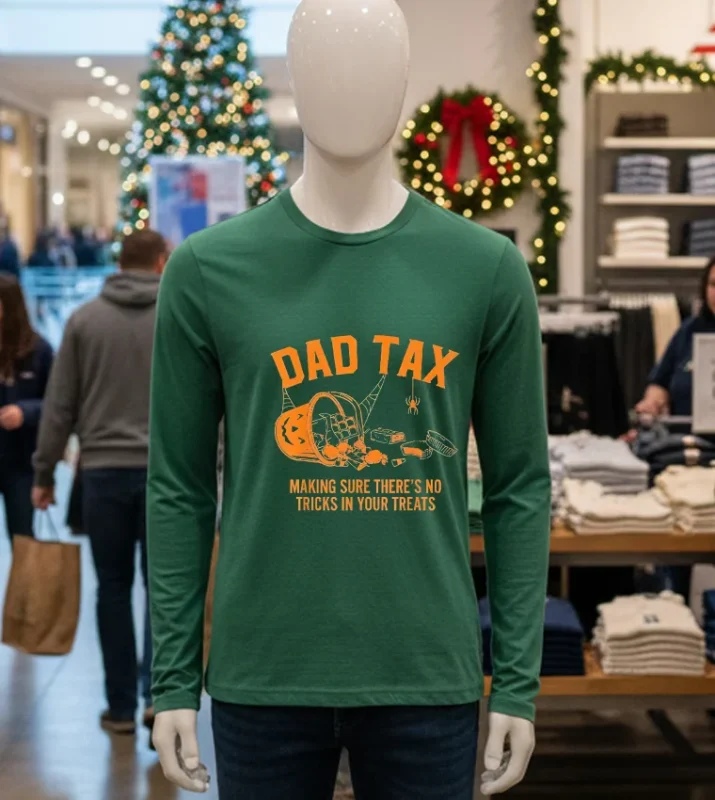 Dad Tax Halloween Trick Or Treat Candy Pumpkin Joke Green T Shirt