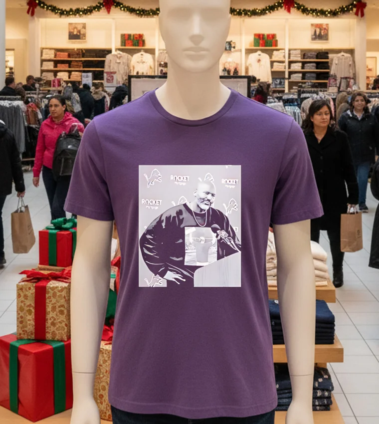 Dan Campbell In Brad Holmes Picture - purple-t-shirt Dan Campbell In Brad Holmes Picture Purple T Shirt