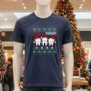 Dental Squad Funny Christmas Dentist   Navy T Shirt