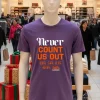 Detroit Tigers Baseball Never Count Us Out   Purple T Shirt