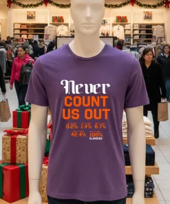 Detroit Tigers Baseball Never Count Us Out   Purple T Shirt