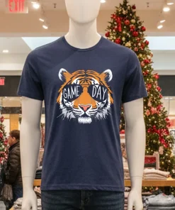 Detroit Tigers Game Day Tigers Mascot   Navy T Shirt