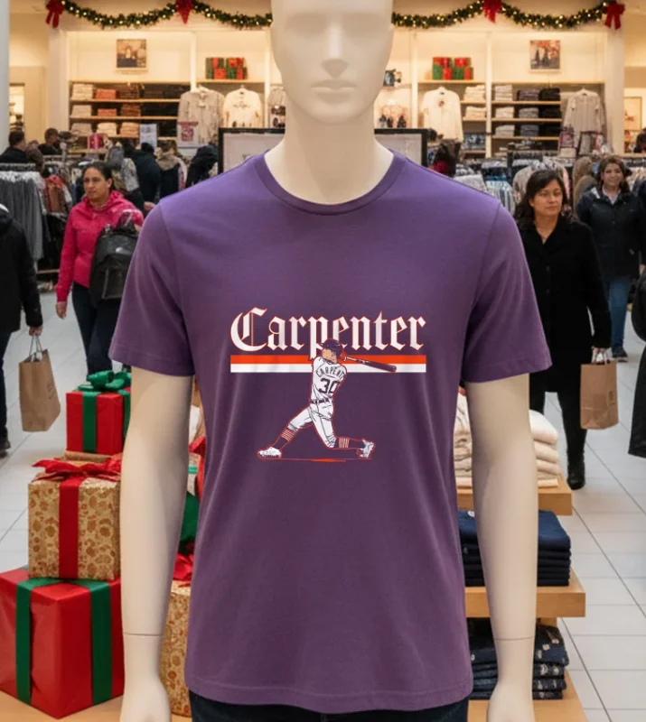 Detroit Tigers Kerry Carpenter Slugger Swing   Purple T Shirt