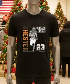 Devin Hester Chicago Bears Football 23 Retro   Black T Shirt