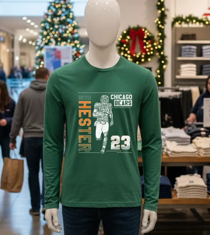 Devin Hester Chicago Bears Football 23 Retro Green T Shirt
