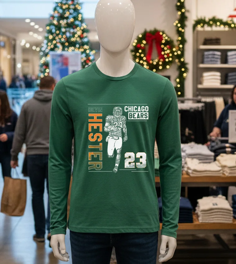 Devin Hester Chicago Bears Football 23 Retro - green-t-shirt Devin Hester Chicago Bears Football 23 Retro Green T Shirt