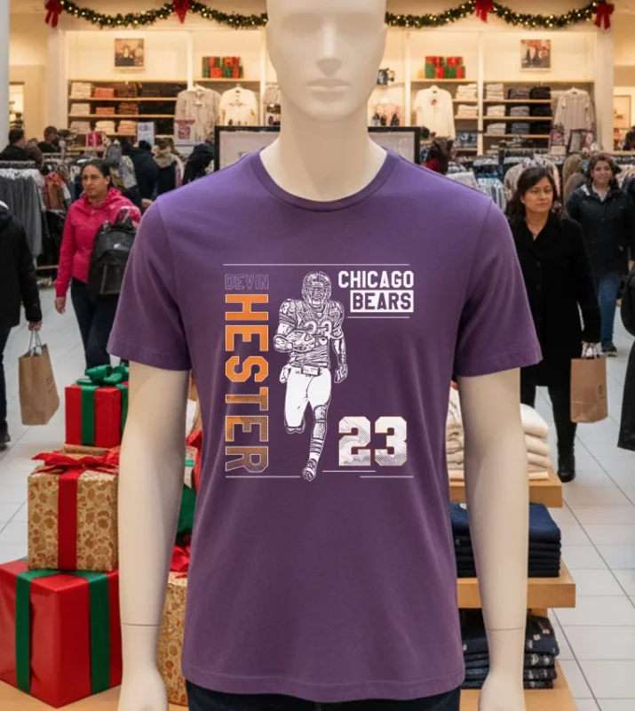 Devin Hester Chicago Bears Football 23 Retro Purple T Shirt