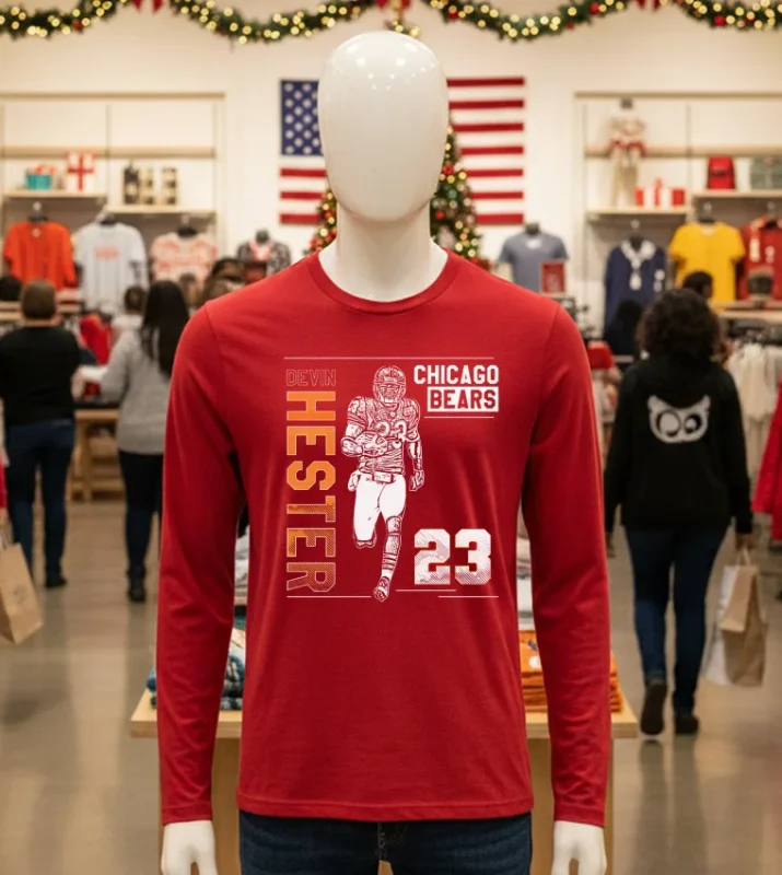 Devin Hester Chicago Bears Football 23 Retro Red T Shirt