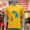 Disney The Little Mermaid Flounder Big Face   Yellow T Shirt