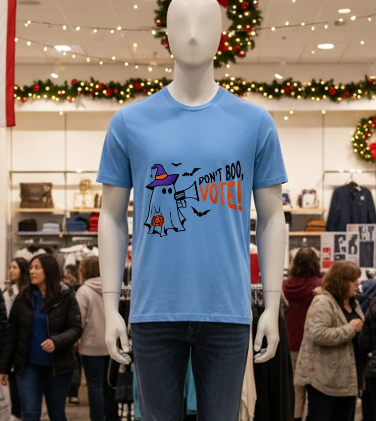 Don T Boo Vote Halloween - blue-t-shirt Don T Boo Vote Halloween Blue T Shirt