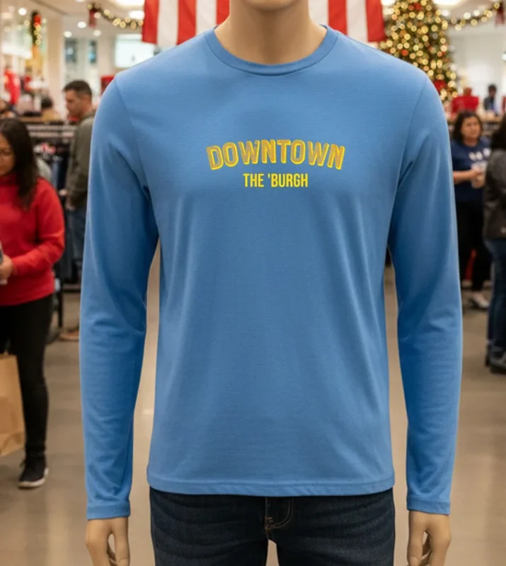 Downtown The Burgh Blue T Shirt