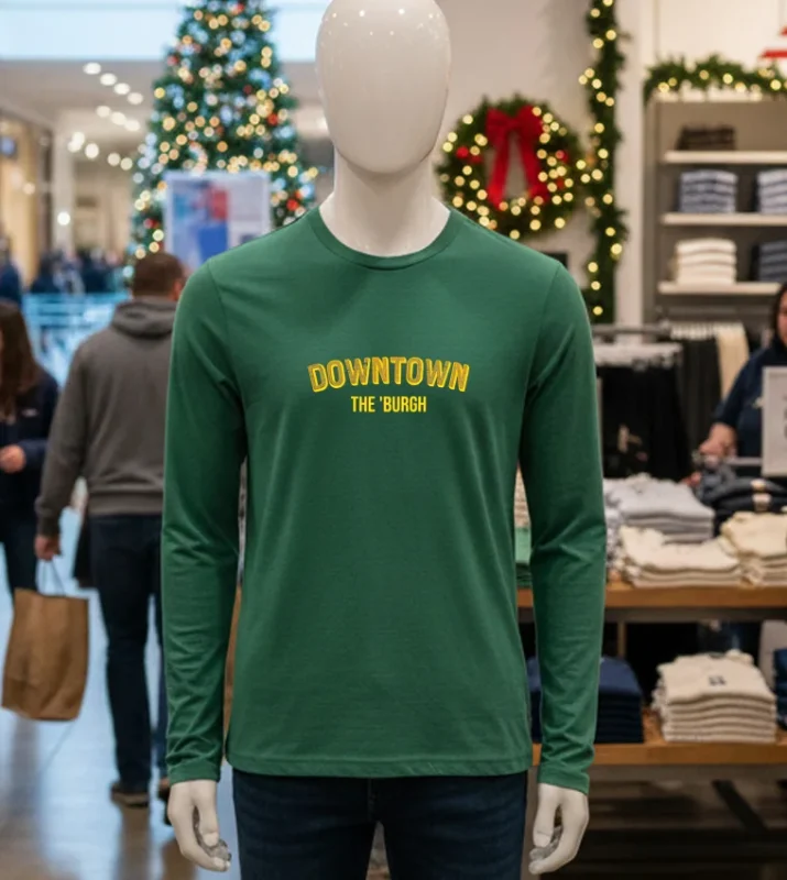 Downtown The Burgh Green T Shirt