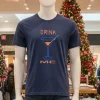 Drink Me Retro   Navy T Shirt