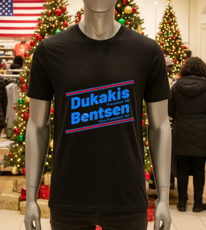 Dukakis Bentsen 88 Black T Shirt