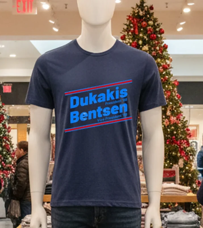 Dukakis Bentsen 88   Navy T Shirt