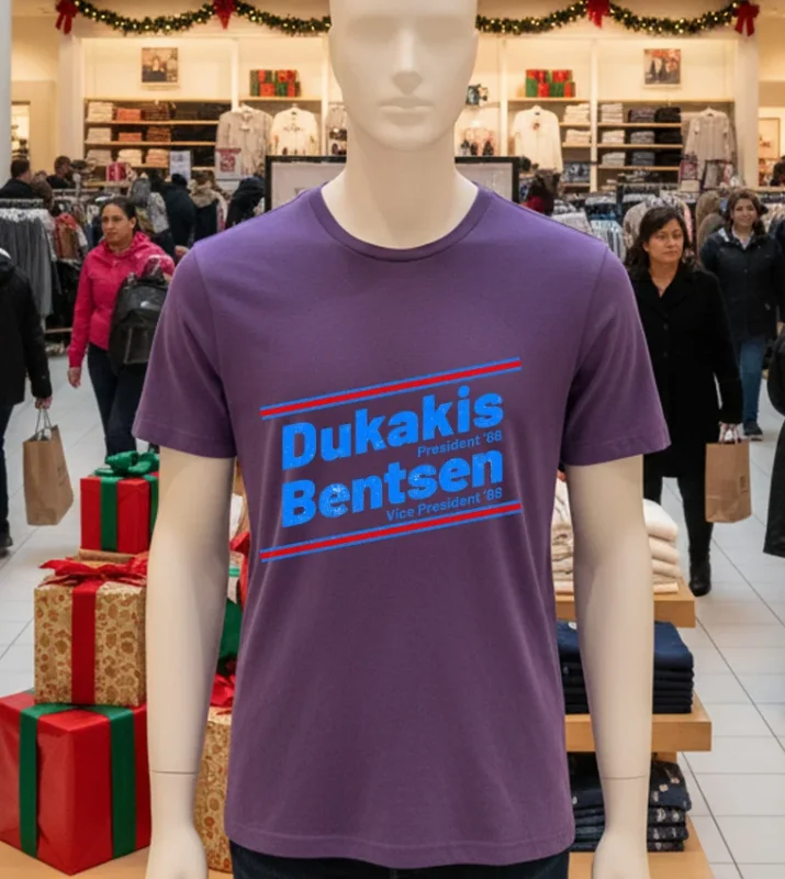 Dukakis Bentsen 88   Purple T Shirt