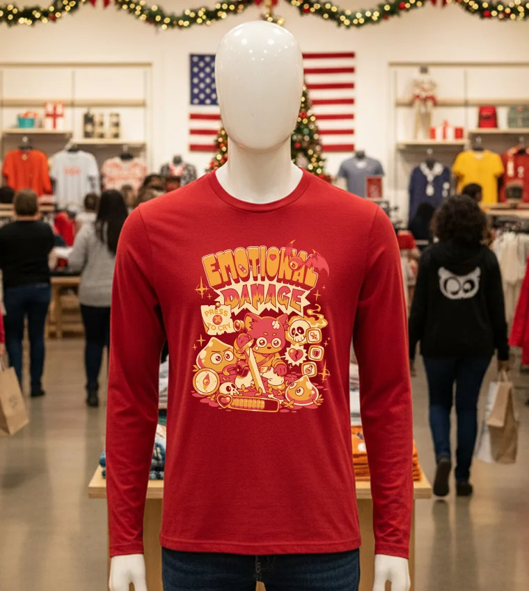 Emotional Damage Cartoon Graphic - red-t-shirt Emotional Damage Cartoon Graphic Red T Shirt