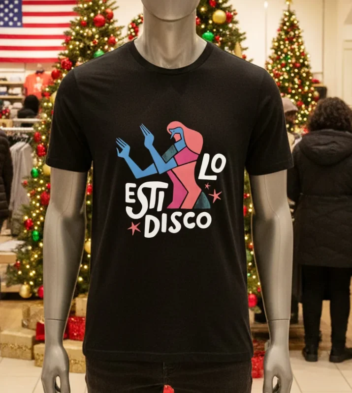 Estilo Disco Art Black T Shirt