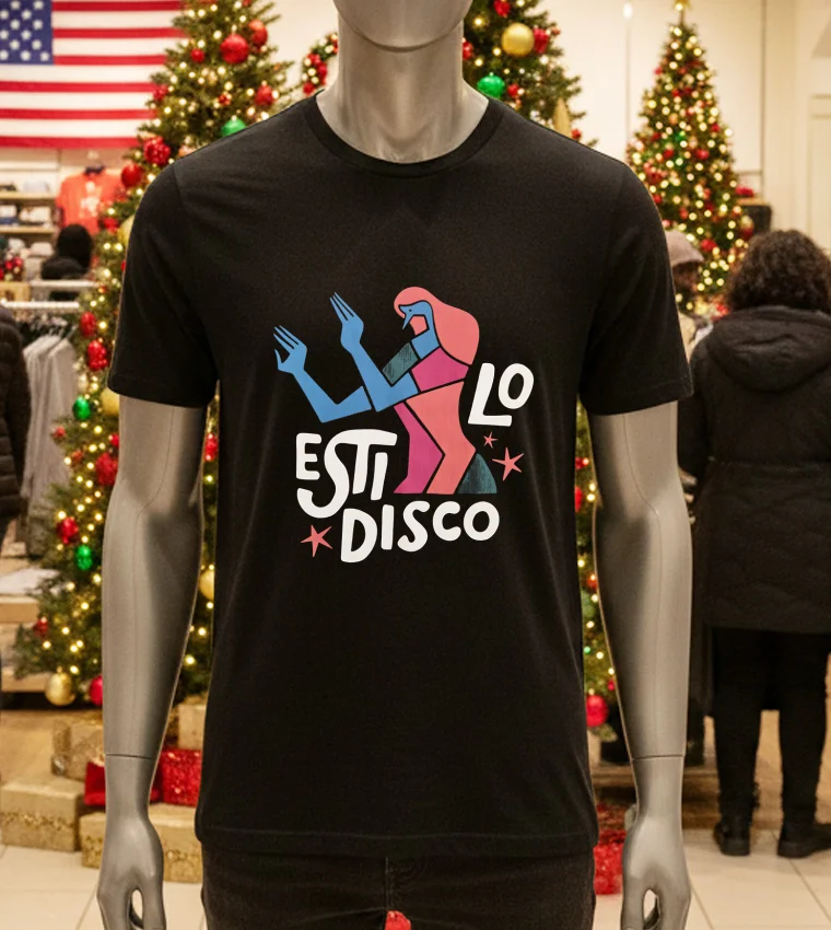 Estilo Disco Art - black-t-shirt Estilo Disco Art Black T Shirt