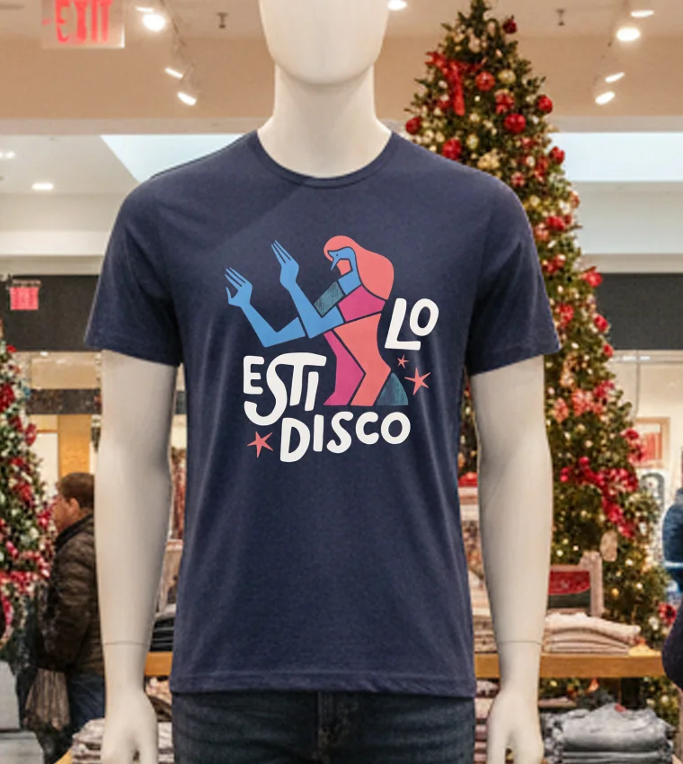 Estilo Disco Art - navy-t-shirt Estilo Disco Art Navy T Shirt