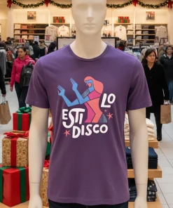 Estilo Disco Art   Purple T Shirt