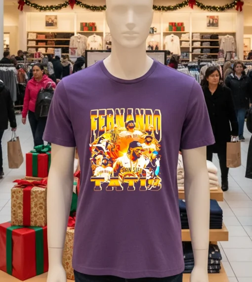 Fernando Tatis Jr. San Diego Baseball Mlb Padres Streetwear Heavyweight   Purple T Shirt