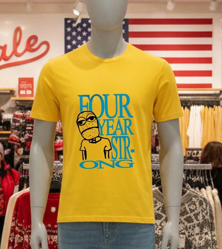 Four Year Strong Analysis Paralysis 2024 Music - yellow-t-shirt Four Year Strong Analysis Paralysis 2024 Music Yellow T Shirt