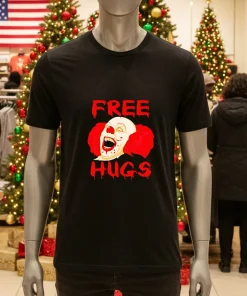 Free Hugs Halloween Evil Killer Scary Clown Horror Gift shirt