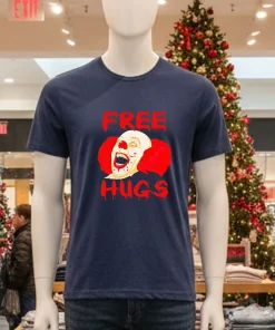 Free Hugs Halloween Evil Killer Scary Clown Horror Gift shirt