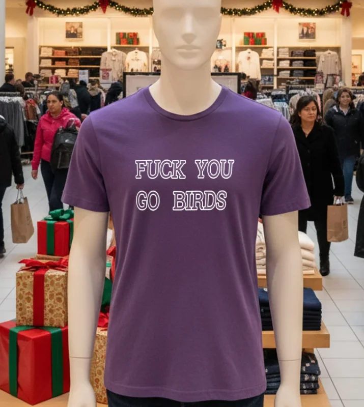 Fuck You Go Bird Purple T Shirt