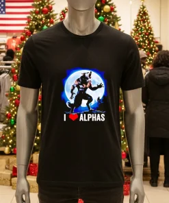 Funny Cringe Werewolf Wolf Meme I Heart Alphas I Love Alphas Retro shirt