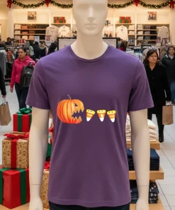 Funny halloween pumpkin Jack o lantern eating candy corn shirt