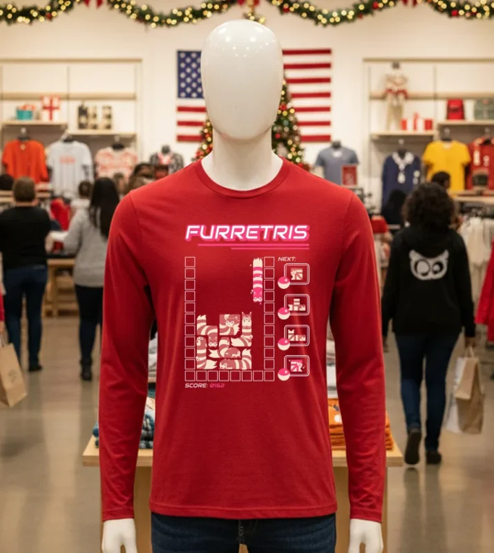 Furretris Next Ferrets Score 0162 Video Games Red T Shirt