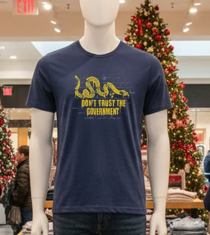 Gadsden Don T Trust The Government Navy T Shirt