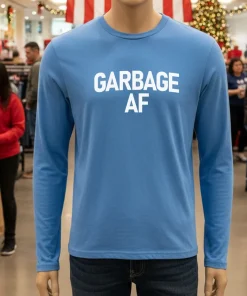 Garbage Af For Trump   Blue T Shirt