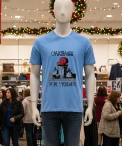 Garbage For Trump Maga Hat Trash Can Blue T Shirt
