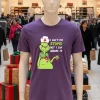 Get Festive With Our Retro Grinch Perfect Holiday Christmas Attire   Purple T Shirt