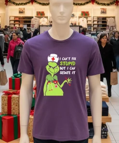 Get Festive With Our Retro Grinch Perfect Holiday Christmas Attire   Purple T Shirt