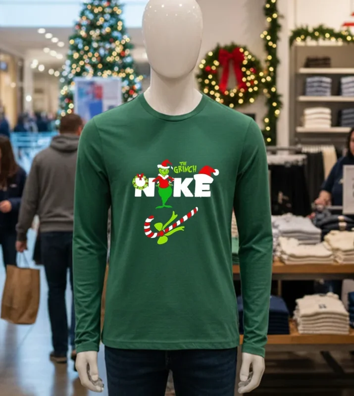 Get Festive With The Grinch Christmas   Green T Shirt