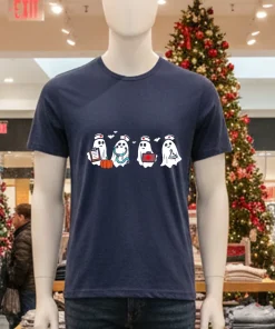 Ghost nurses halloween crew funny costume scrub shirt