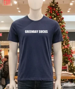 Greenbay Sucks   Navy T Shirt