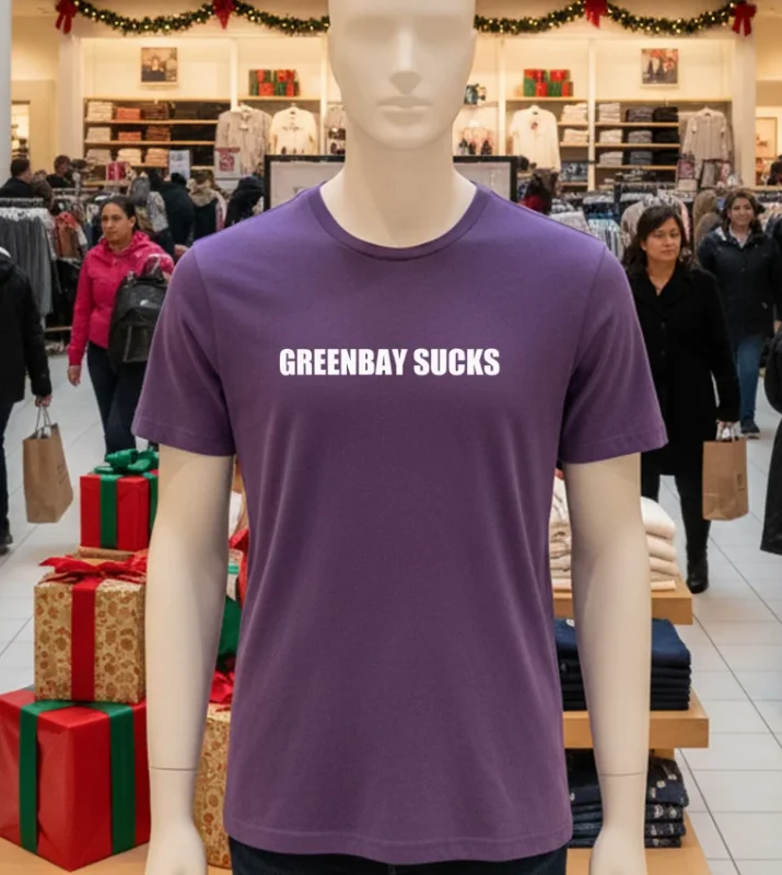 Greenbay Sucks   Purple T Shirt