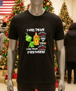 Grinch FireBall Cinnamon Whisky Playfully Printed Design for Whisky Lovers shirt